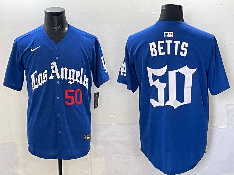 Men Los Angeles Dodgers #50 Betts Blue 2025 Nike MLB Jersey style 002->los angeles dodgers->MLB Jersey